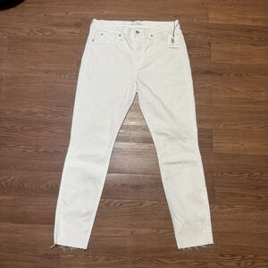 NWT 7 Seven For All Mankind High Waist Ankle Skinny Jeans Sz:31 Stretch Raw Hem